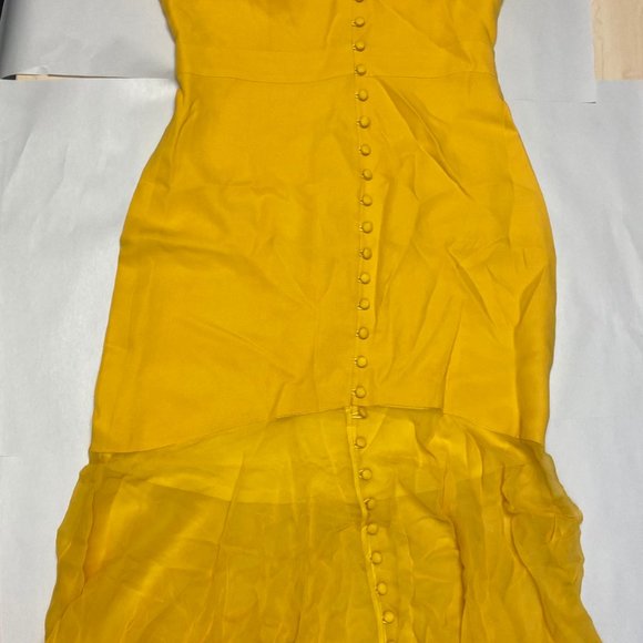Prabal Gurung Cady Dress - Women's Size 8, Yellow NEW - Picture 3 of 6